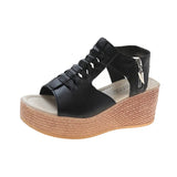 Breakj With Loose Cakes And Women's Sandals New Fish Mouth Slope Heels High-Heeled Sandals Hollow Zipper Women's Shoes 35-43