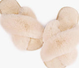 Slippers Female 2023 Autumn And Winter New Women Flat Toe Home Cross Plush
