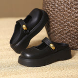 Breakj Bottom Bag Head Half Slippers Women Wear 2025 New Autumn Evening Wind Mary Jane