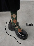 And Summer Jk Uniform Shoes Heightened Thick Soles Student Mary Jane High-Heeled Vintage Single Shoes British Style Small Leather