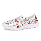 Breakj New Breathable Nurse Shoes Doctor Shoes Net Running Shoes Casual Breathable Sports Women's Shoes Flat