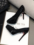 Breakj Luxury High Heels Women's Fine Heel Pointed Women's Shoes Sexy 12CM Single Shoes Black White Red Shoes Are Not