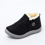 Boots Women Shoes 2020 Waterproof Warm Plush Fur Ankle Boots Winter Female Slip On Flat Casual Shoes Ultralight