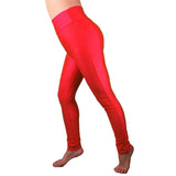 Trousers Female Elastic Pants New High Waist Leggings Candy Colors Fluorescent Shiny Leggins Women