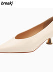 Size 33-40 Women Pumps Real Leather Sexy Solid High Heels Shoes For Women Spring Office Ladies Footwear Fashion