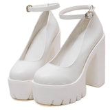 Breakj 2025 New Ultra-High-Heeled Women's Shoes Stage Model Single-Shoe Coarse Night Club DJ Work Shoes Show