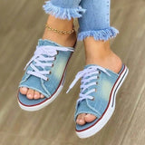 Women's Slippers In Summer, A New Style Of Slippers With Flat Soles, Flip-Flops, Casual Canvas, Color-Polished Ladies'
