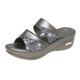 Breakj Women Wear Fashion 2025 New Thick-Soled Loose Cake Slope And Ladies Fish Mouth Cool Slippers Mother