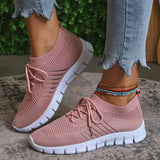 Soft Sole Knit Walking Shoes for Women 2023 Comfortable Breathable Mesh Sneakers Woman Plus Size Lightweight Casual
