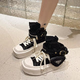 Sale Shoes for Women 2023 Winter Belt Buckle Flat with Platform Boots Zip High Quality Round Toe Ankle Boots Chaussure