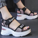 Summer Ladies Sandals Platform Wedge Heels Shoes Casual Heightening Slope with Women's High Heels Sports Beach Sandals