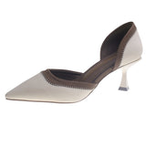 And Summer 2024 Pointed Thin Heel French Temperament High Heel Shoes High Color Work Professional Hollow Single