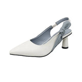 Breakj Version Of The Tendered Tie With High-Heeled Sandals Women 2025 Summer New Large-Size Small Pointed Fine Heel Single Shoes Fashion