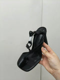 Breakj New Roman Sandals Women's Feel Side Empty Half Head Toe Split Large Size