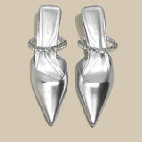Breakj Large-Size Bag Head Half Drag Woman 2025 Summer New One-Legged Single Shoes Outside The Banquet Women's