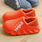 Waterproof Non-Slip Home Slippers Men Cotton Shoe EVA Slippers Winter Warm Indoor Ladies Soft Couples Platform Shoes