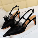 Shoes Lace Hollow Woman Pumps Sexy High Heels Party Shoes Fashion Women Heels Ladies Shoes Women Sandals Plus Size 42