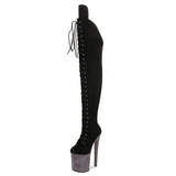 Peep Toe Boots Pole Dance Boots Stripper High Heels Women Sexy Show Shoes Party Club 20 CM Heels Platform ZIP Lace-Up