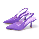 Breakj High-Heeled Sandals Baotou Behind The Empty Stumbling Stumbling New Shallow Tip Single-Shoe Fine Heel High