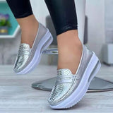 Breakj New Casual Single Shoes Pure Color Round Head Low Belt Buckle Soft Sole Work Shoes Bean