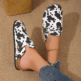 Mules Women Shoes Cow Print Slippers Summer Comfort Walking Sandals New Outdoor Dress Slides Slingback Home Shoes