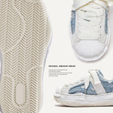 Breakj Shoes Destruction Aesthetic Deconstruction Dissolving Shoes Washing Denim Do Old Board Shoes Trend Shoes Men And Women's