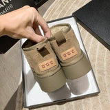 Snow Boots Anti-Velvet Women New Add And Thick Warm Cotton Shoes Women's Winter Mini Ankle Boots Autumn And