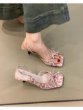 Breakj French Fashion Casual Sandals In The Summer Of 2025 Femininity Bow-Tender High-Heeled Fine-Heeled