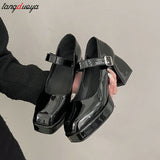 Beige Platform Pumps for Women Super High Heels Buckle Strap Mary Jane Shoes Woman Thick Heeled Wedding Party Shoes