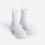 New Women's Boots Couple Socks Shoes Women's New Thick-soled Casual Knitted Short Boots Women's Thick