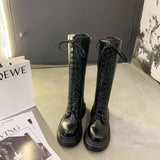 Breakj Boots Girl But Knee 2023 Spring New Thick Background Thick And High-Heeling Knight Boots Small Long Boots