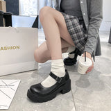 Jane Small Leather Shoes 2024 New Thick-Soled British Women's Shoes Spring And Autumn