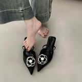 Breakj Fragrant High-Heeled French Bag Head Half Slippers Fairy Shoes Wear 2025 New Summer Temperament Pointy Single