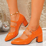 Breakj Retro Mary Jane Women's Shoes 2025 Autumn New French Heel Red Single-Shoe Women's Thick