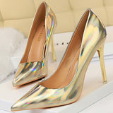 Leather Woman Pumps BIGTREE Shoes New High Heels Shoes Sexy Women Heels Pointed Toe Women Basic Pump Heels Plus Size