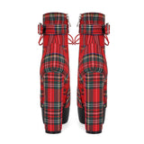 Breakj Water Table Thousand Bird Lattice With Thick High And Large Code 47 Female Short Boots