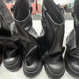 Breakj Sales Of Retro Thick-Bottomed Knight Boots Women's 2025 New Autumn Slim Height Trouser Tube Fashion