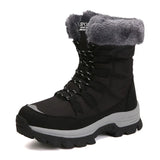 Breakj Warm Snow Boots Women Plus Velvet Thick Northeast Tourist Cotton Boots Outdoor Climbing Boots Ski