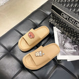 Platform Open Toe Summer Soft Thick Bottom Non-Slip House Slipper Female Lovely Flats Ladies Shoes Women Home