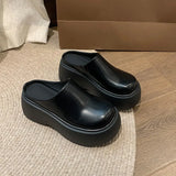 Increase Slippers Women 2024 Spring and Autumn New Explosive Outside To Wear Super High Heel Bao Head Half