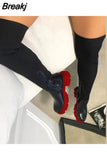 Women Over The Knee Boots Women's Thick Heel Slim Fit Winter Velvet Stretch Boots High Heels Large Size Suede Boots Botas