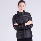 New Autumn Winter Women Ultra Light White Duck Down Jackets Candy Color Slim Short Design Warm Down