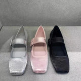 Jane Flats Shoes for Women 2024 Trend Floral Loafers Ballet Flat Designer Elegant Dress Comfortable Ladies
