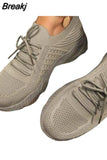 Large Size Flying Woven Sports Shoes Women's Mesh Breathable Casual Women's Single Shoes Running