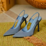Breakj Pink High Heels Women's 2023 New Pointed French Fine Heel Muller Shoes Casual Wear Head Head