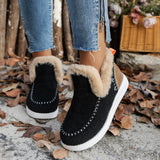 Breakj New Winter Women's Cotton Shoes Plus Plus Thick Hair Side Warm Cotton Shoes Women's