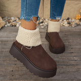 Breakj Bottom Plus Thick Winter Snow Boots Women's Fur Integrated 2025 New Waterproof Short To Keep Warm And Velvet Women's