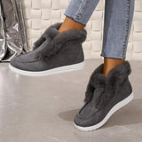 Breakj And Winter Women's Cotton Shoes Keep Warm And Velvet Thick Wool Wool Cotton Shoes Large Casual Comfortable Cotton