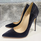 Fluo Mint Green Black White Crocodile Effect Women Pointy Toe High Heel Shoes Sexy Ladies Party Stiletto Pumps