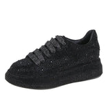 Breakj Old Dad Shoes 2023 New Water Drill Thick-Soled Casual Sneakers Women Full Of Diamond Shoes Water Drill Single